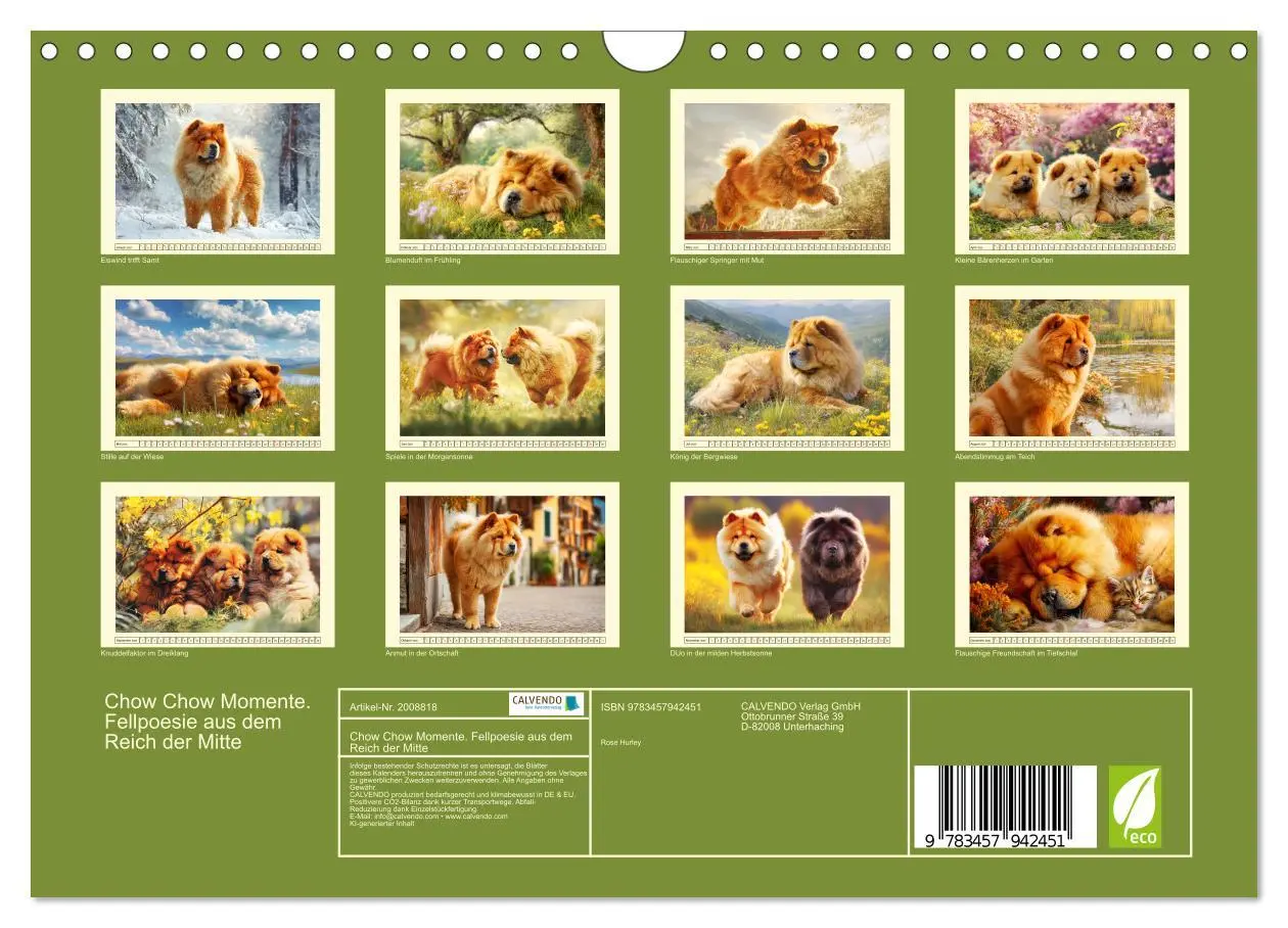 Bild: 9783457942451 | Chow Chow Momente. Fellpoesie aus dem Reich der Mitte (Wandkalender...