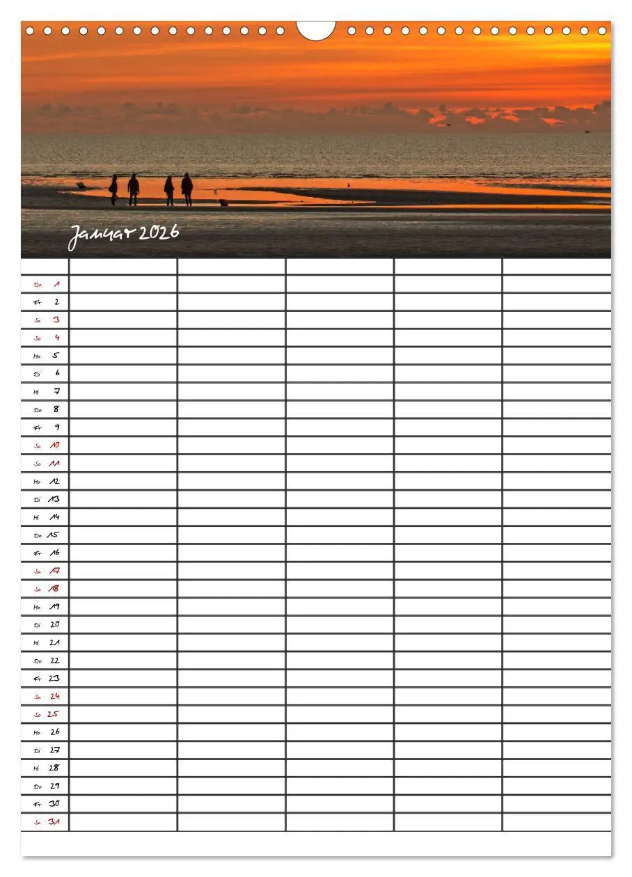 Bild: 9783516412451 | St. Peter Ording Familienplaner (Wandkalender 2026 DIN A3 hoch),...