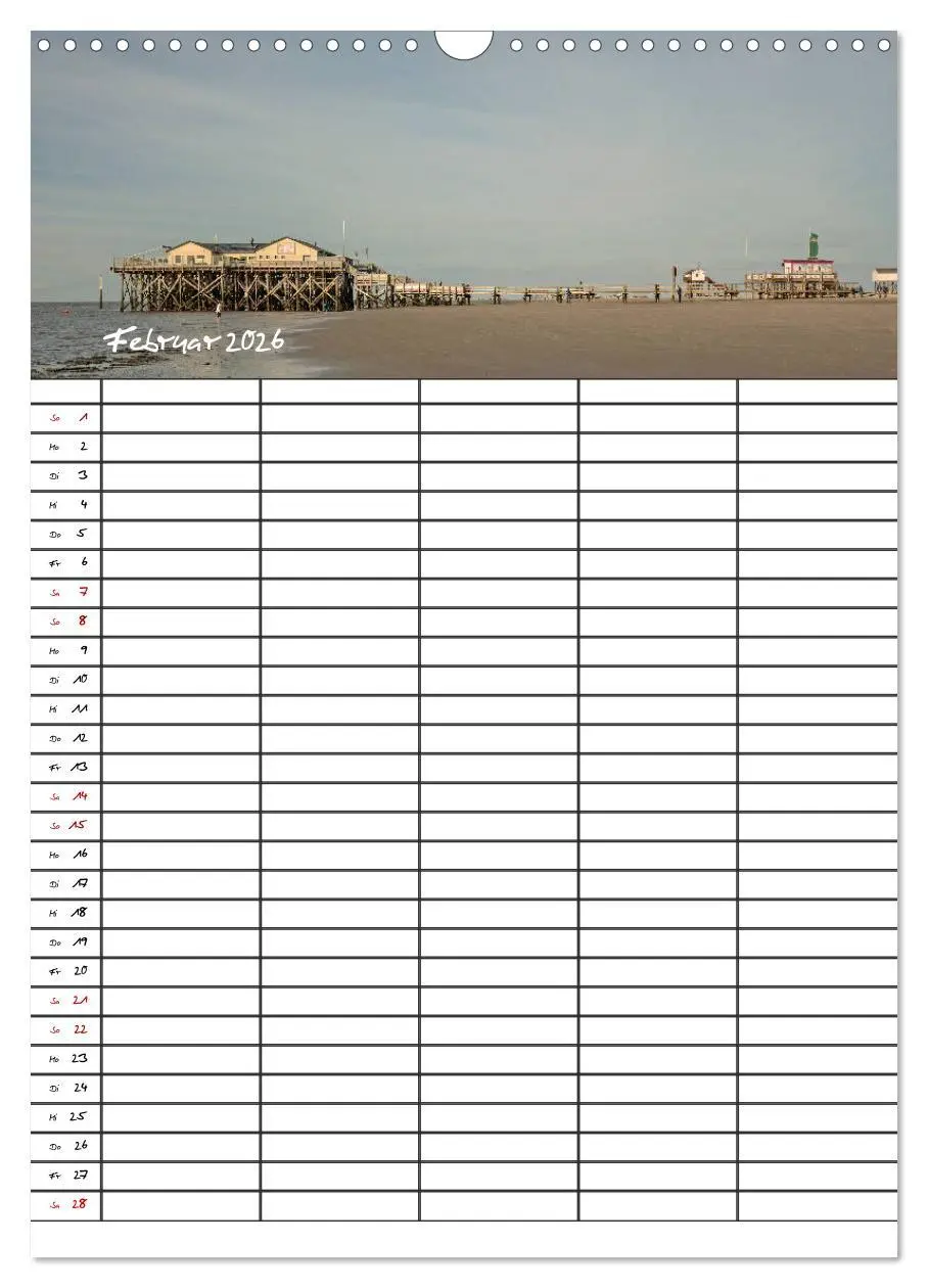 Bild: 9783516412451 | St. Peter Ording Familienplaner (Wandkalender 2026 DIN A3 hoch),...