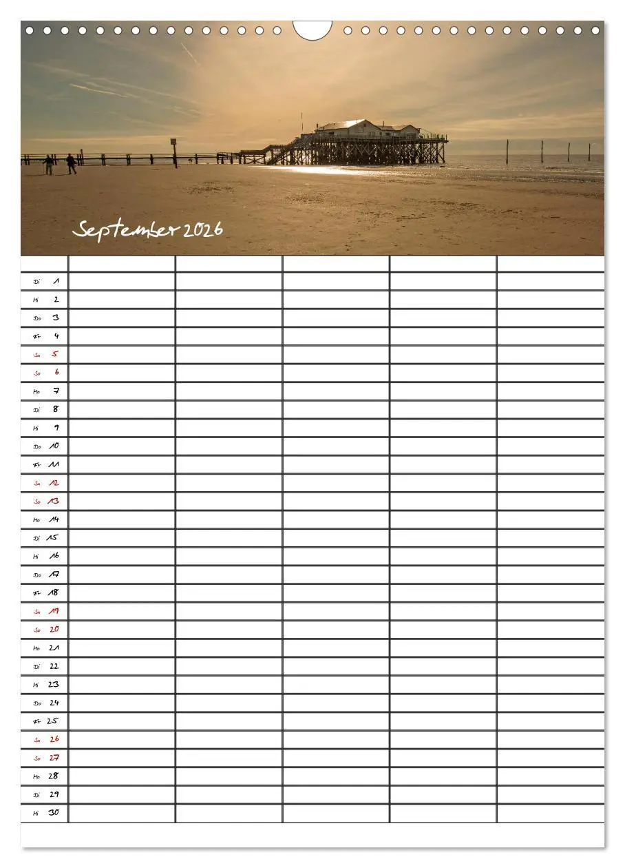 Bild: 9783516412451 | St. Peter Ording Familienplaner (Wandkalender 2026 DIN A3 hoch),...