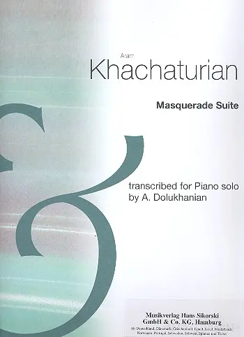 Cover: 9790060832451 | Masquerade Suite | Transcribed for Piano solo | Khachaturian | Buch