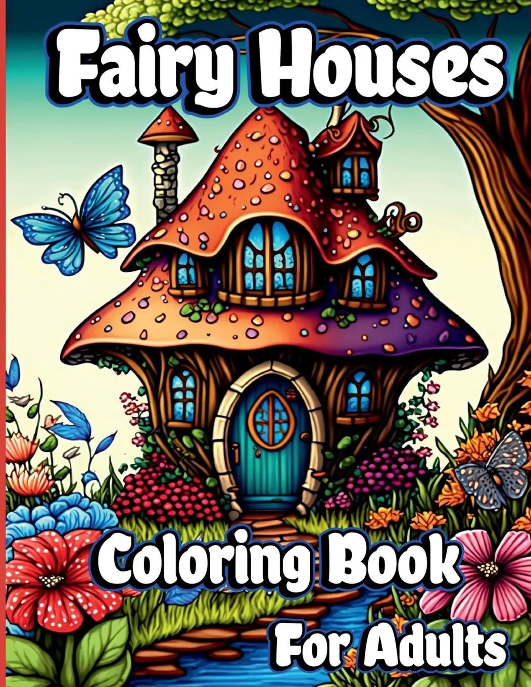 Cover: 9798889862451 | Fairy Houses Coloring Book for Adults | Henriette Wilkins | Buch