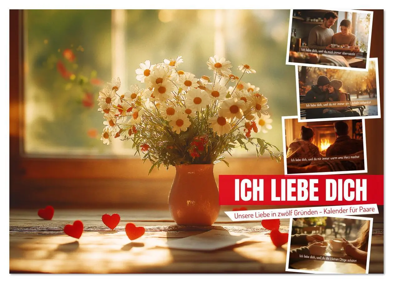 Cover: 9783457312551 | ICH LIEBE DICH - Unsere Liebe in zwölf Gründen (Wandkalender 2026...