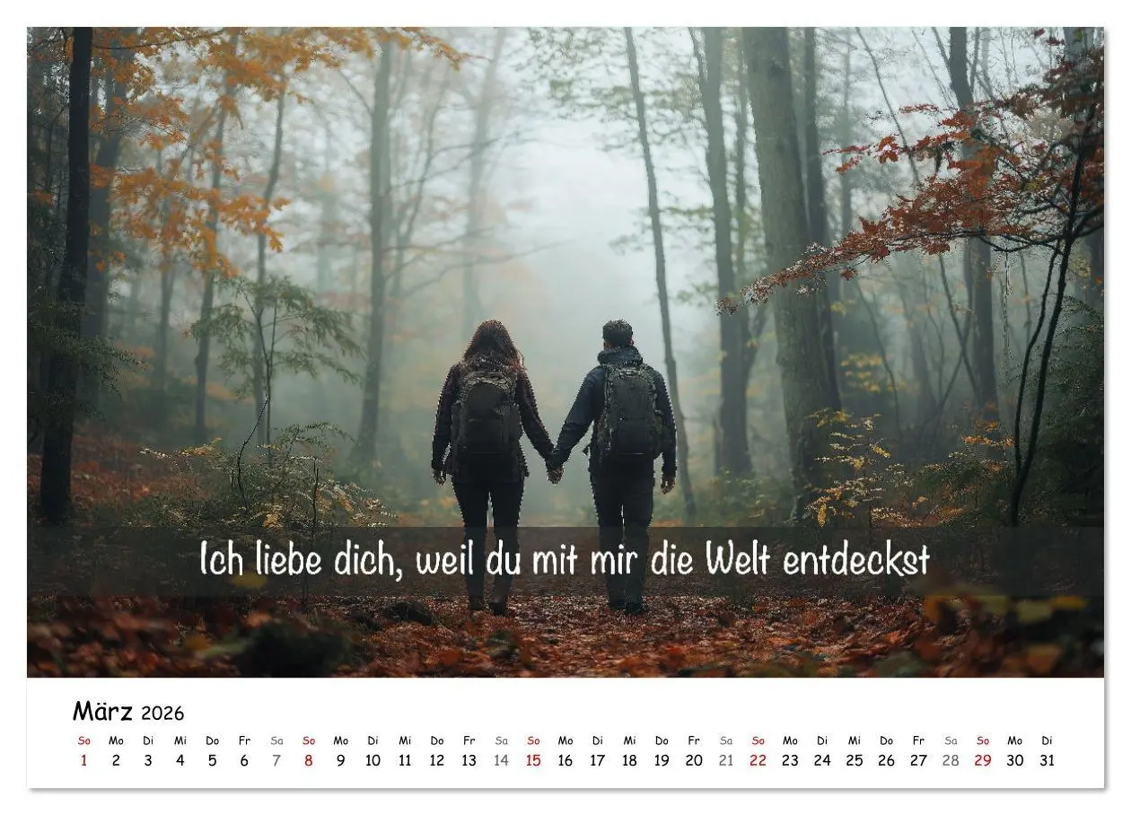 Bild: 9783457312551 | ICH LIEBE DICH - Unsere Liebe in zwölf Gründen (Wandkalender 2026...