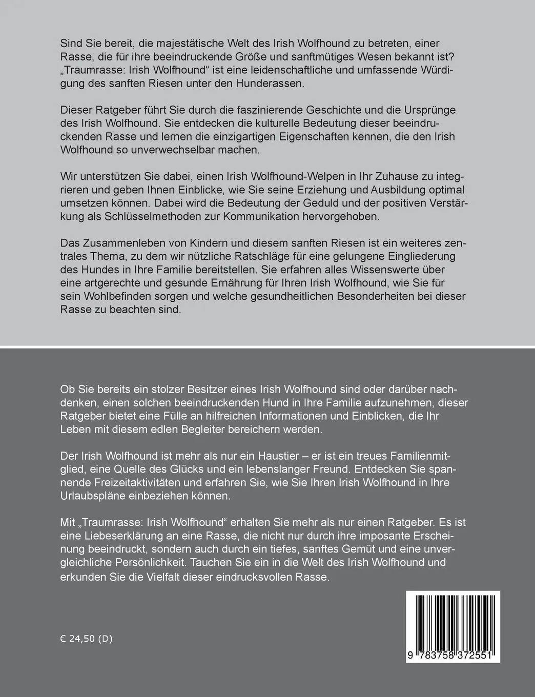 Rückseite: 9783758372551 | Traumrasse Irish Wolfhound | Noah Fleming | Taschenbuch | Paperback