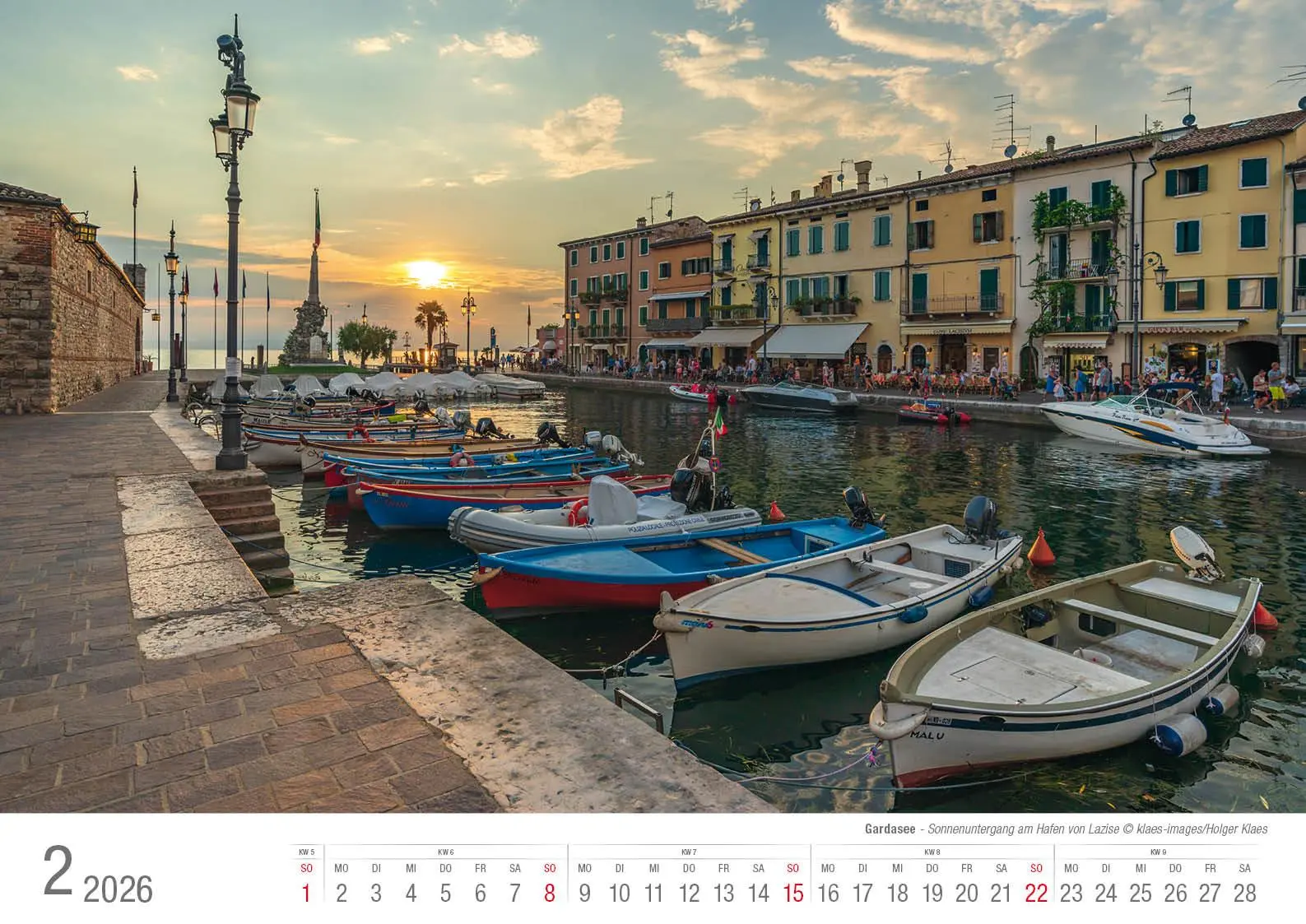 Bild: 9783965352551 | Gardasee 2026 Bildkalender A3 cm quer, spiralgebunden | Holger Klaes