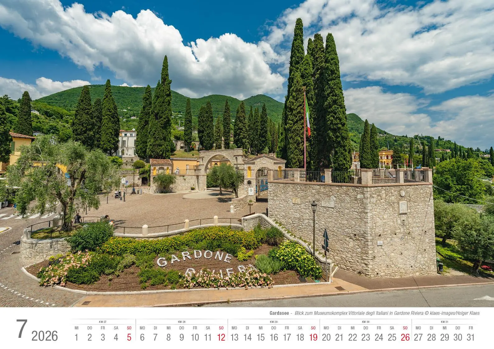 Bild: 9783965352551 | Gardasee 2026 Bildkalender A3 cm quer, spiralgebunden | Holger Klaes