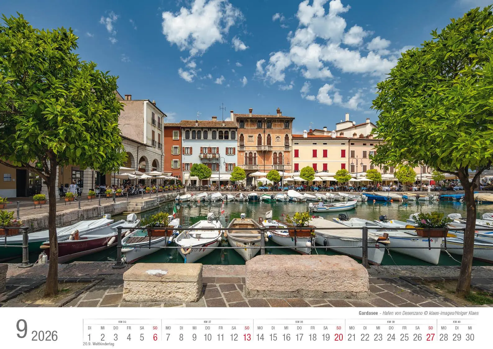 Bild: 9783965352551 | Gardasee 2026 Bildkalender A3 cm quer, spiralgebunden | Holger Klaes