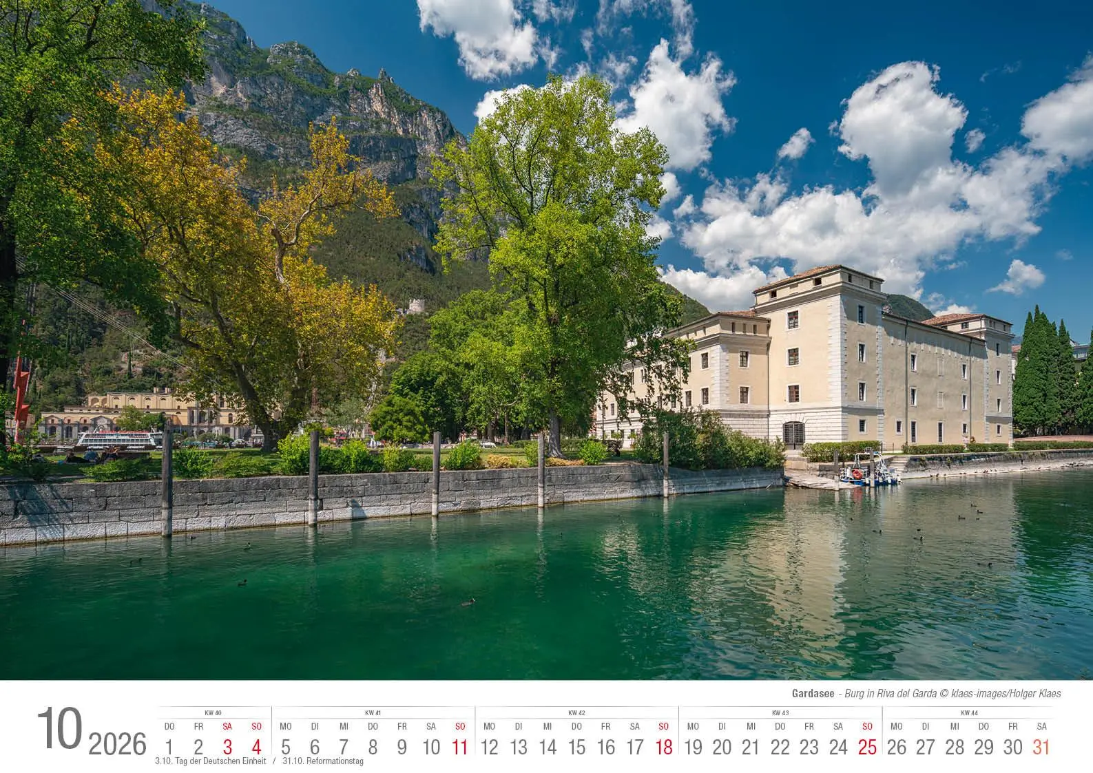 Bild: 9783965352551 | Gardasee 2026 Bildkalender A3 cm quer, spiralgebunden | Holger Klaes