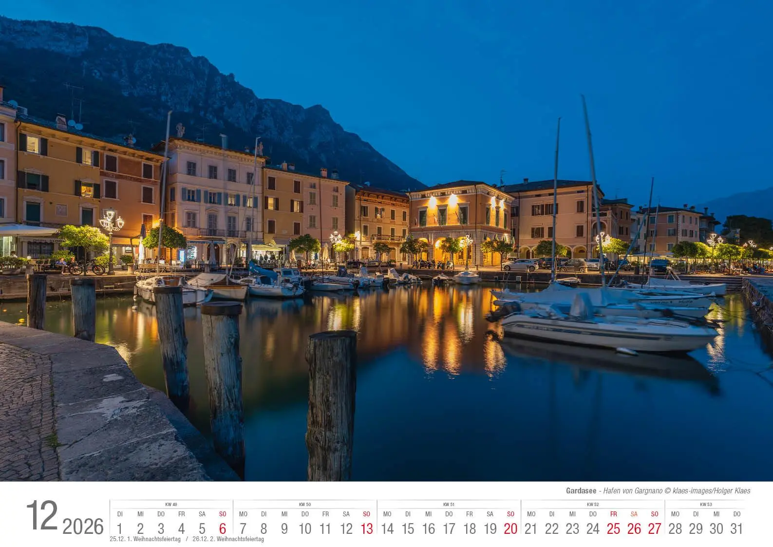 Bild: 9783965352551 | Gardasee 2026 Bildkalender A3 cm quer, spiralgebunden | Holger Klaes