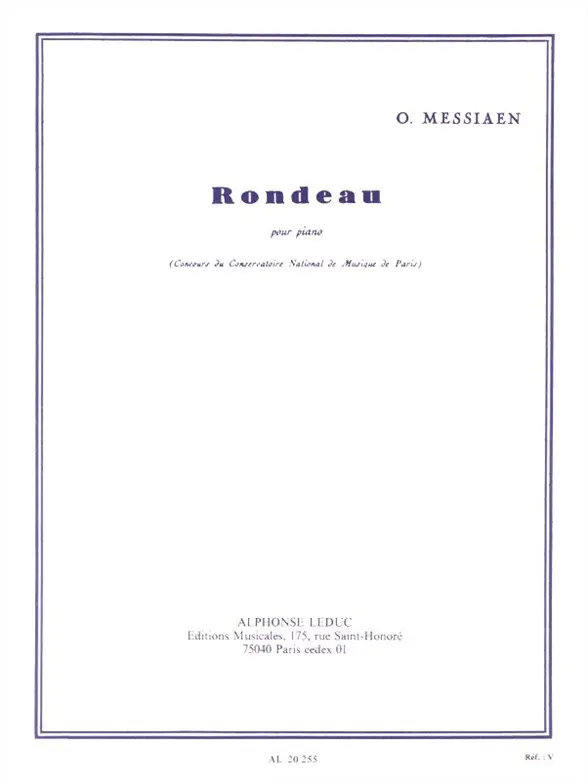 Cover: 9790046202551 | Rondeau | Olivier Messiaen | Buch | Alphonse Leduc | EAN 9790046202551