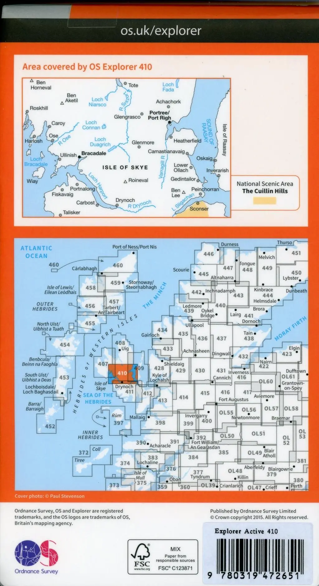 Bild: 9780319472651 | Skye - Portree and Bracadale | Ordnance Survey | (Land-)Karte | 2015
