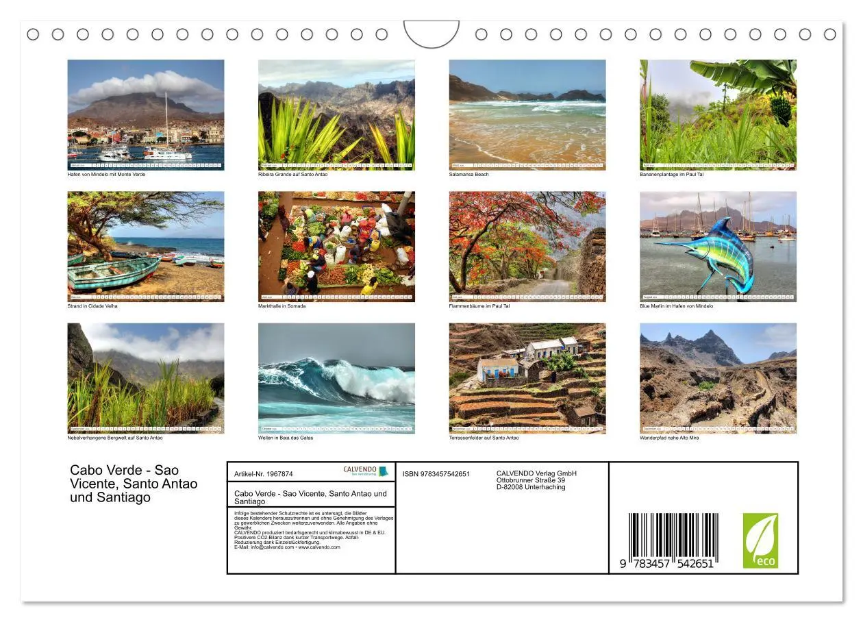 Bild: 9783457542651 | Cabo Verde - Sao Vicente, Santo Antao und Santiago (Wandkalender...