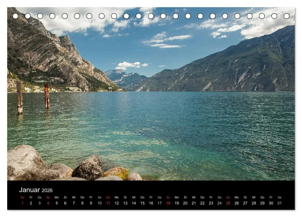 Bild: 9783516012651 | Die schönste Seite am Gardasee (Tischkalender 2026 DIN A5 quer),...