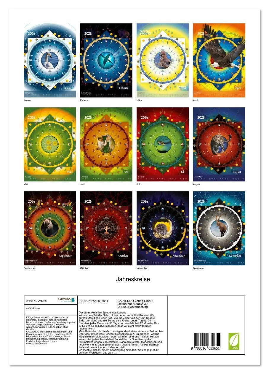 Bild: 9783516632651 | Jahreskreise (hochwertiger Premium Wandkalender 2026 DIN A2 hoch),...