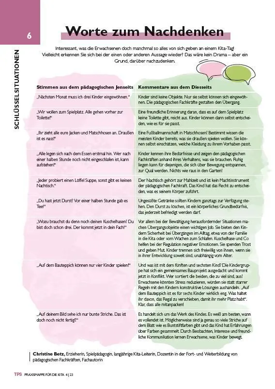 Bild: 9783960462651 | TPS-Praxismappe für die Kita: Unser Blick aufs Kind | Buch | 40 S.