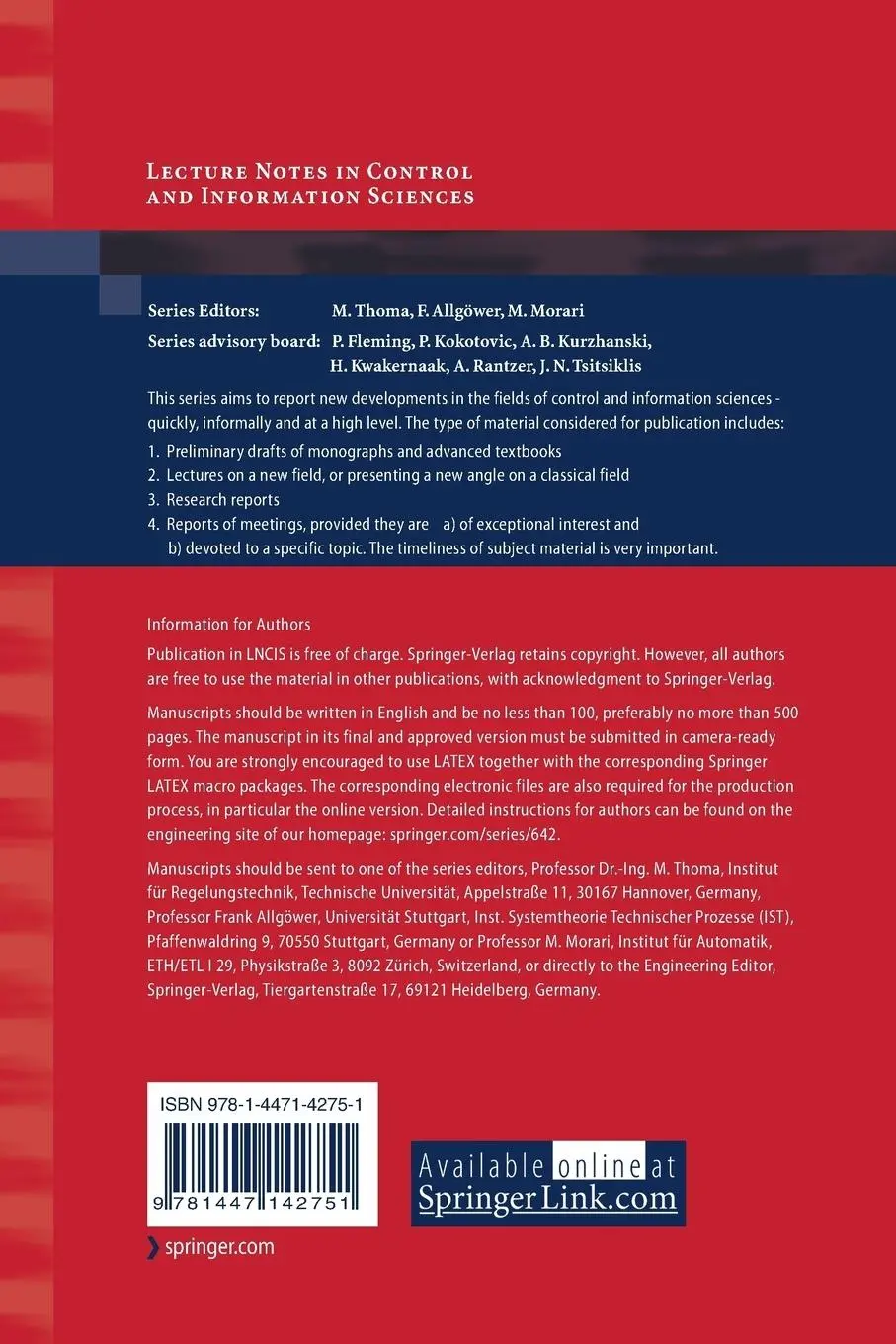 Rückseite: 9781447142751 | Control of Discrete-Event Systems | Carla Seatzu (u. a.) | Taschenbuch