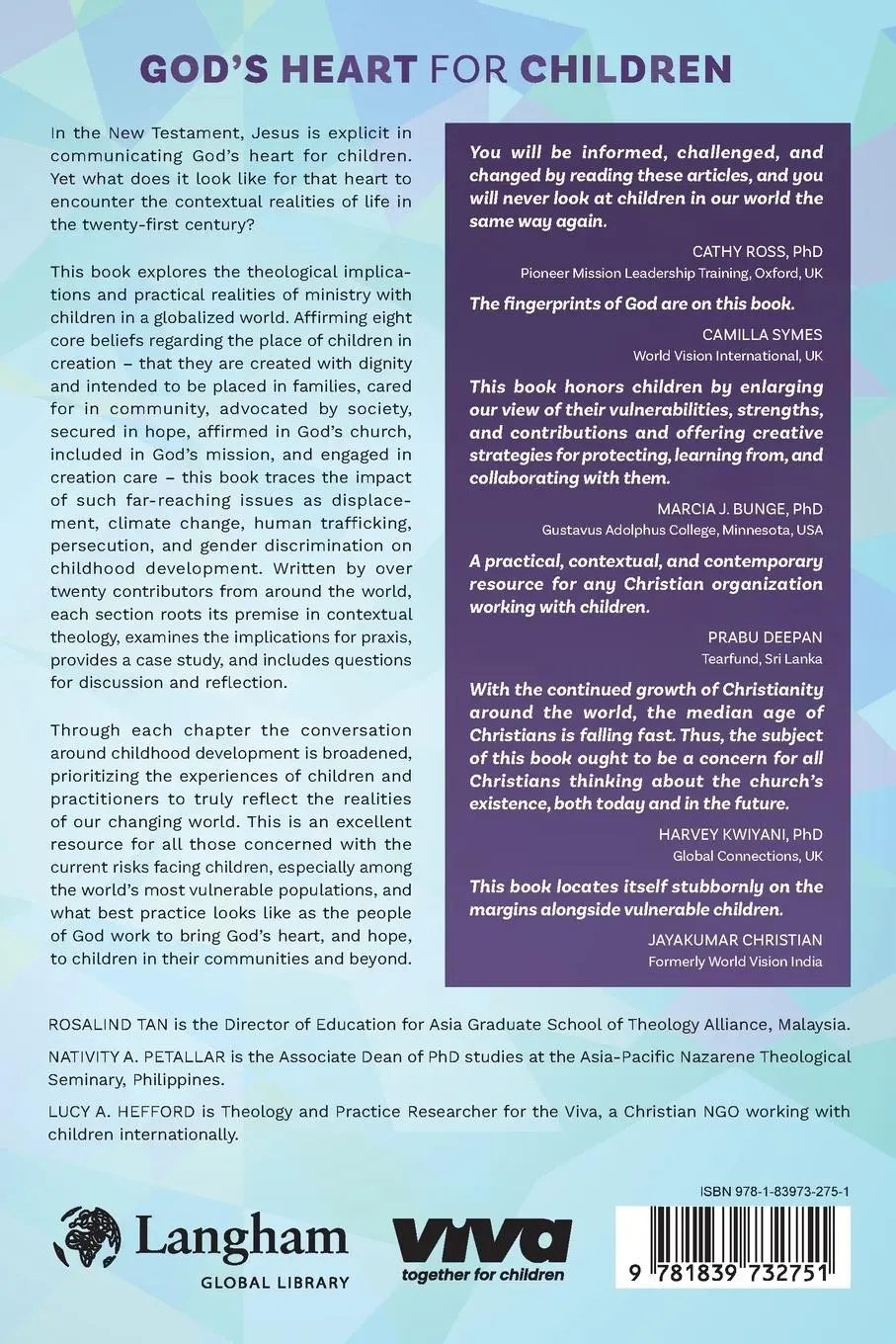 Rückseite: 9781839732751 | God's Heart for Children | Practical Theology from Global Perspectives