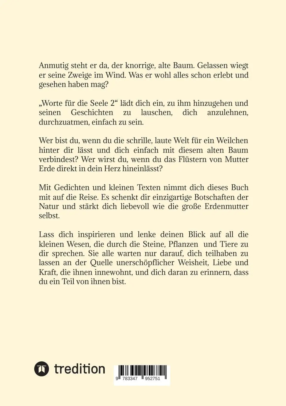 Rückseite: 9783347952751 | Worte für die Seele 2 | Naturbotschaften | Sandra Scheiber | Buch