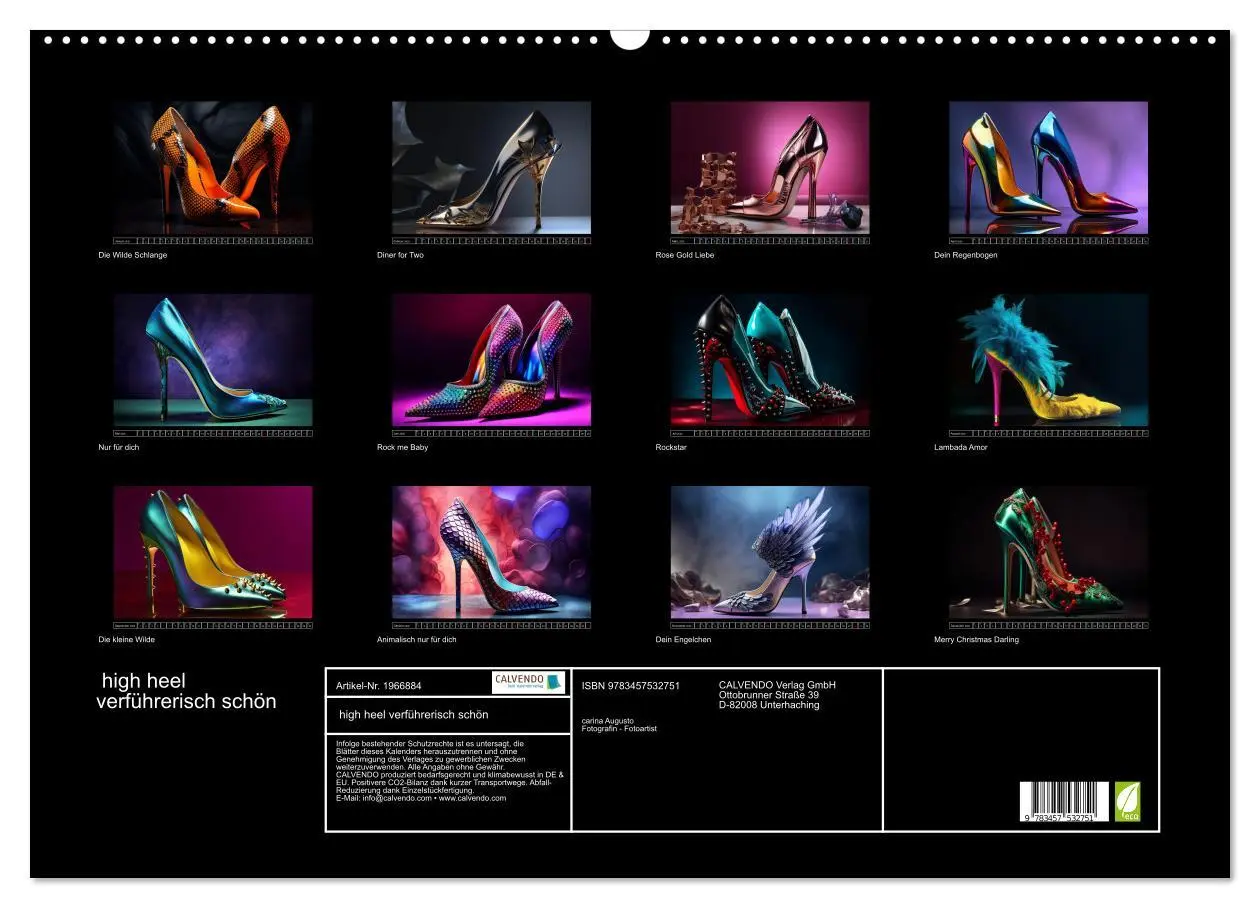 Bild: 9783457532751 | high heel verführerisch schön (Wandkalender 2026 DIN A2 quer),...