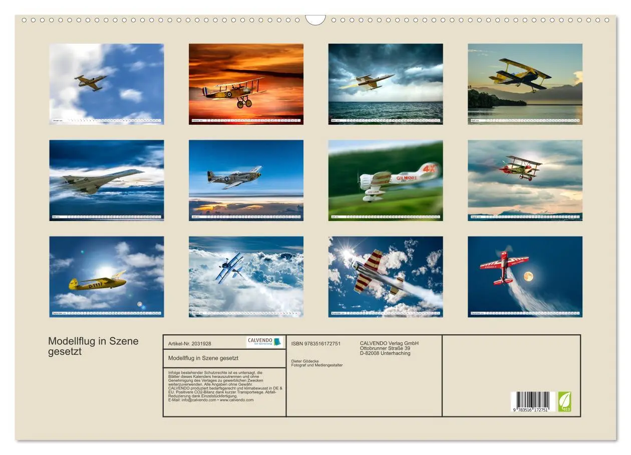 Bild: 9783516172751 | Modellflug in Szene gesetzt (Wandkalender 2026 DIN A2 quer),...