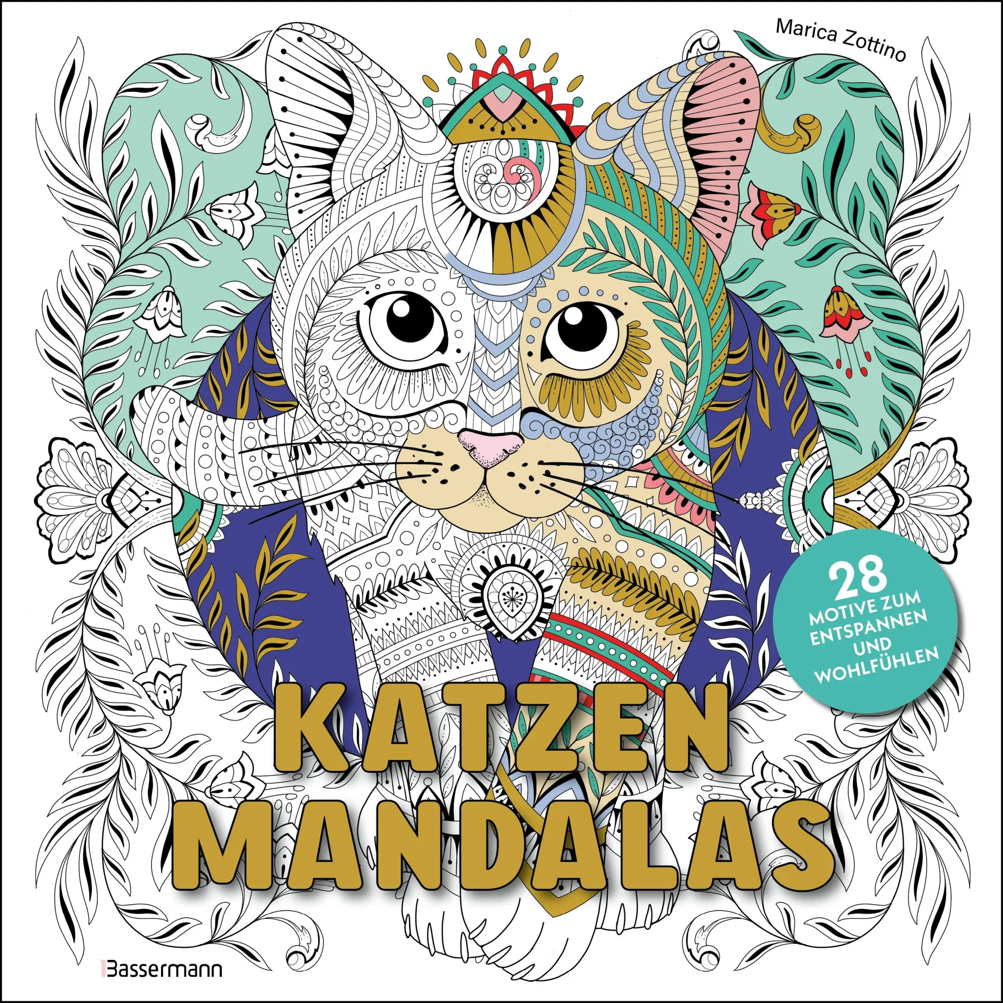 Cover: 9783809452751 | Katzen-Mandalas - 28 Motive zum Entspannen und Wohlfühlen | Zottino