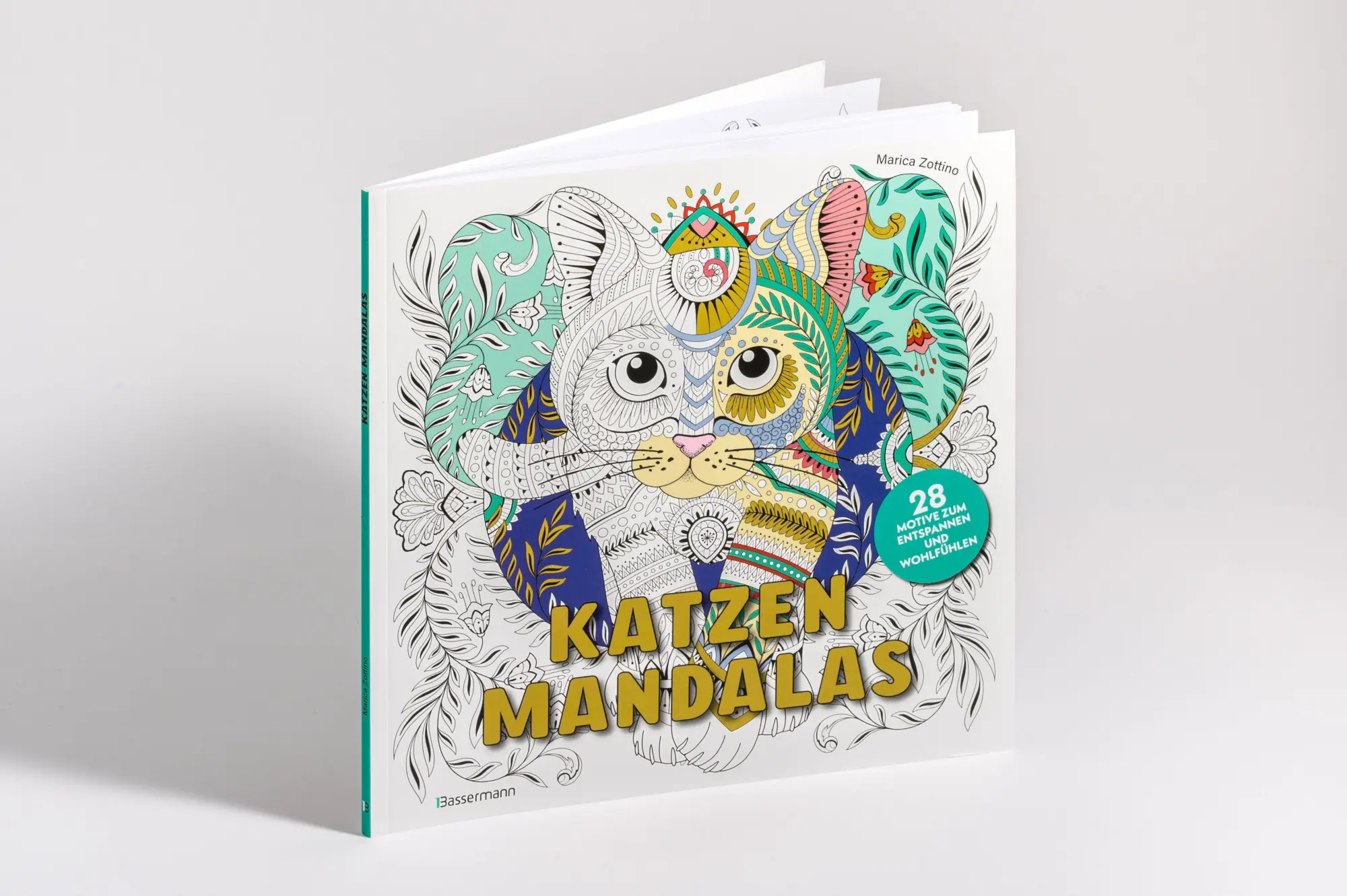 Bild: 9783809452751 | Katzen-Mandalas - 28 Motive zum Entspannen und Wohlfühlen | Zottino