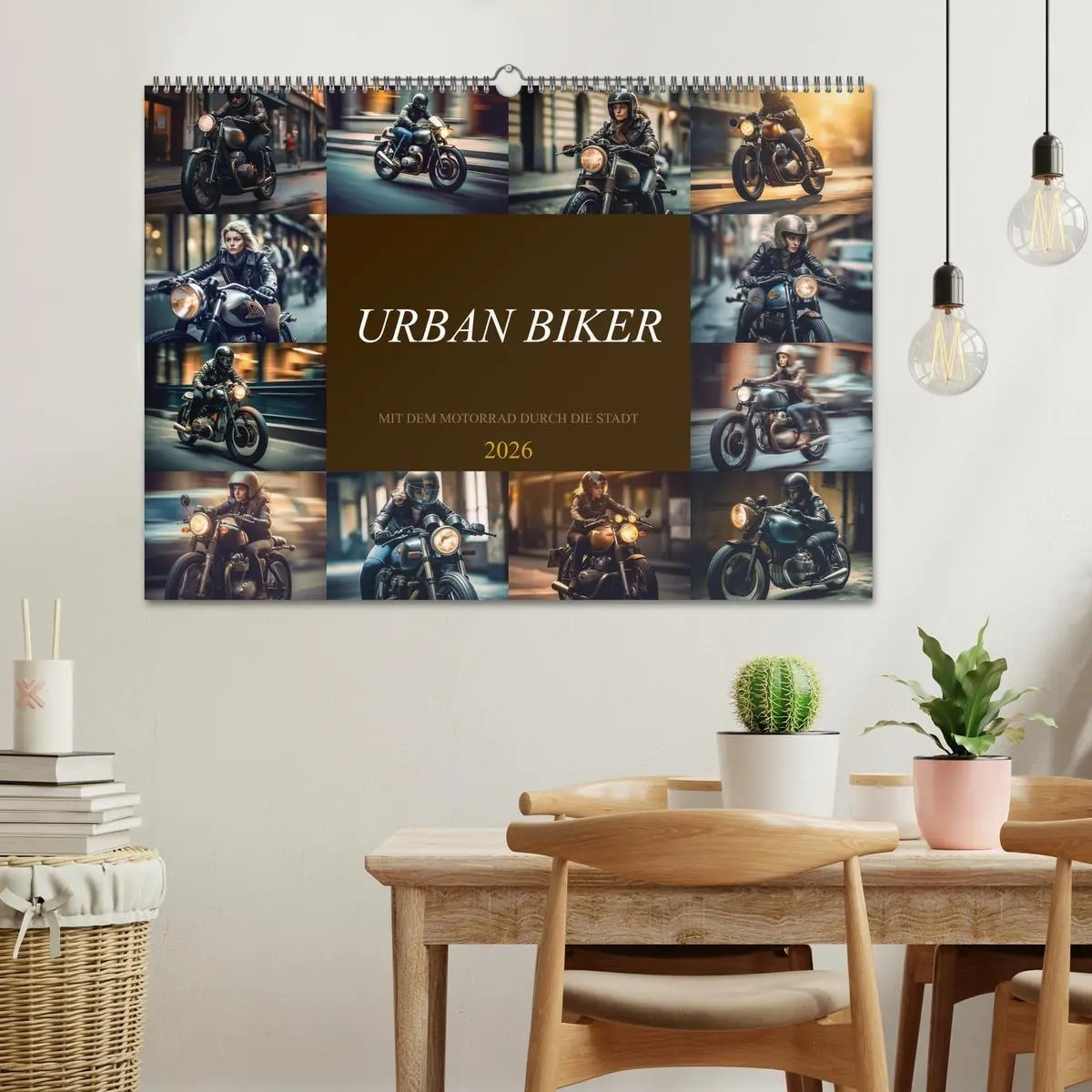 Bild: 9783457522851 | Urban Biker (Wandkalender 2026 DIN A2 quer), CALVENDO Monatskalender