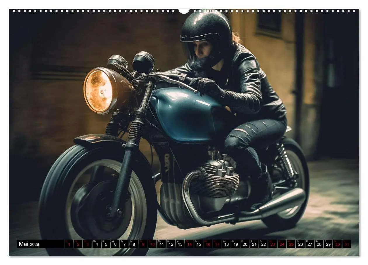 Bild: 9783457522851 | Urban Biker (Wandkalender 2026 DIN A2 quer), CALVENDO Monatskalender