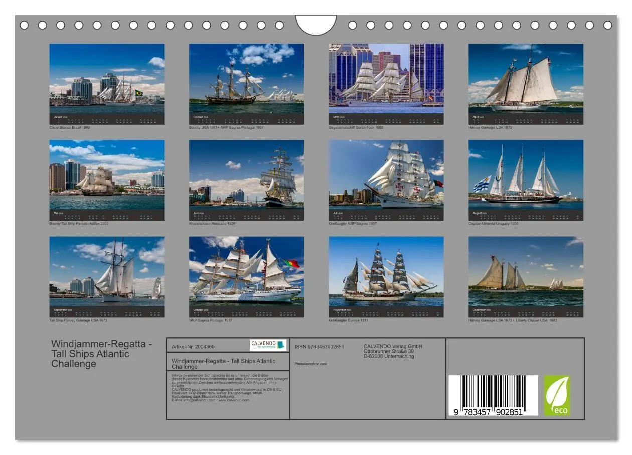 Bild: 9783457902851 | Windjammer-Regatta - Tall Ships Atlantic Challenge (Wandkalender...