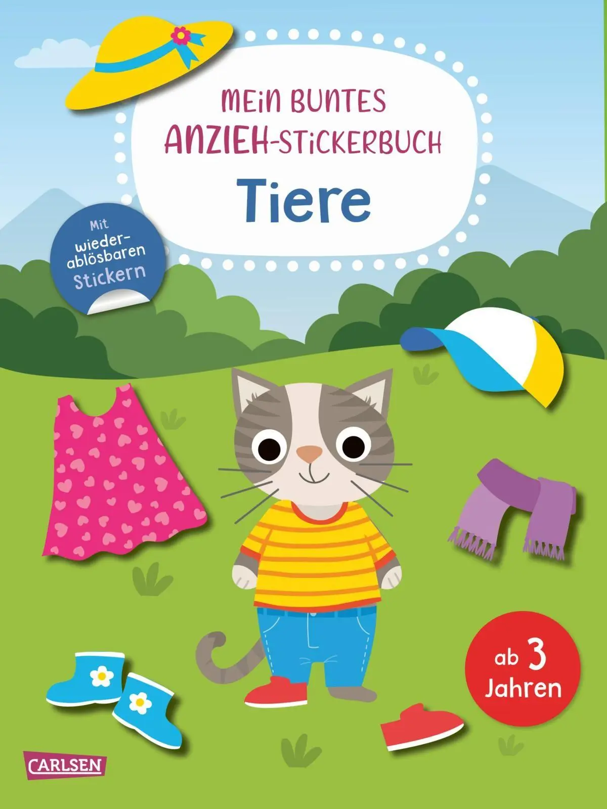Cover: 9783551192851 | Mein buntes Anzieh-Stickerbuch: Tiere | Carmen Eisendle | Taschenbuch