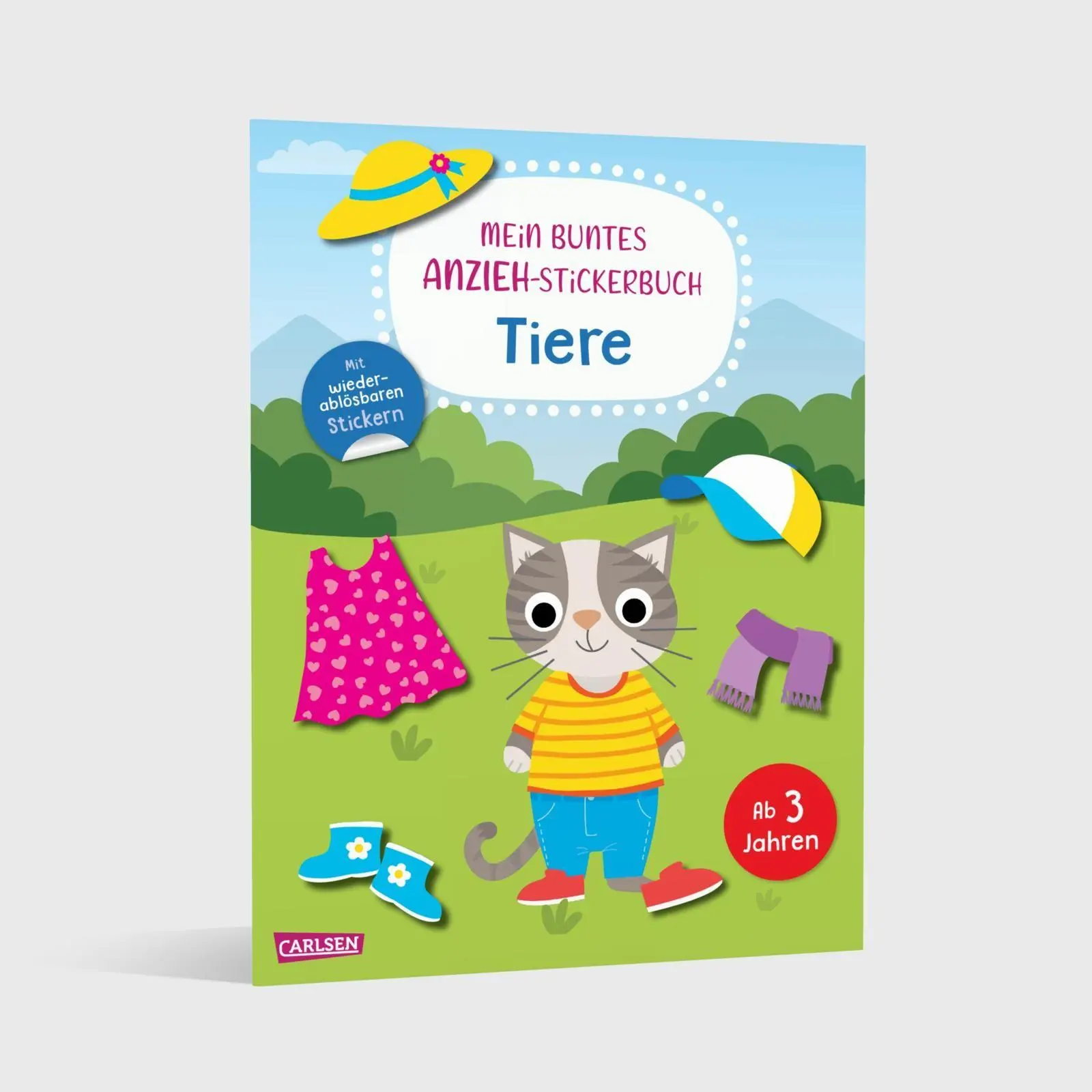 Bild: 9783551192851 | Mein buntes Anzieh-Stickerbuch: Tiere | Carmen Eisendle | Taschenbuch
