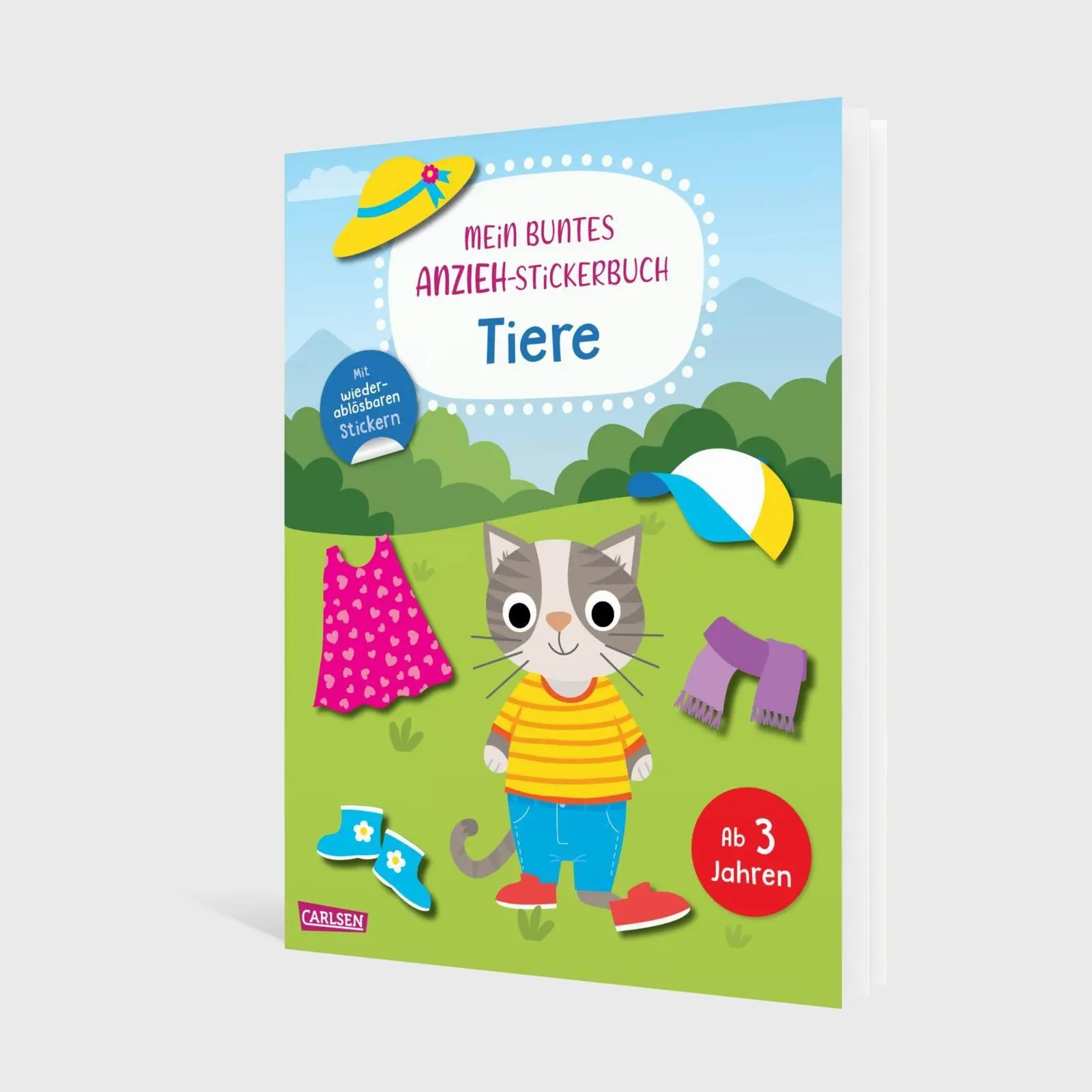Bild: 9783551192851 | Mein buntes Anzieh-Stickerbuch: Tiere | Carmen Eisendle | Taschenbuch
