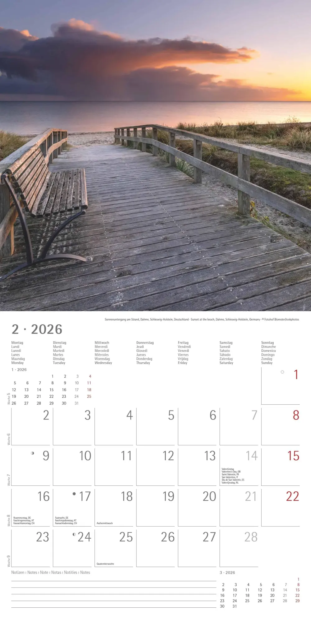 Bild: 4069095002951 | Alpha Edition - Am Meer 2026 Broschürenkalender, 30x30cm,...