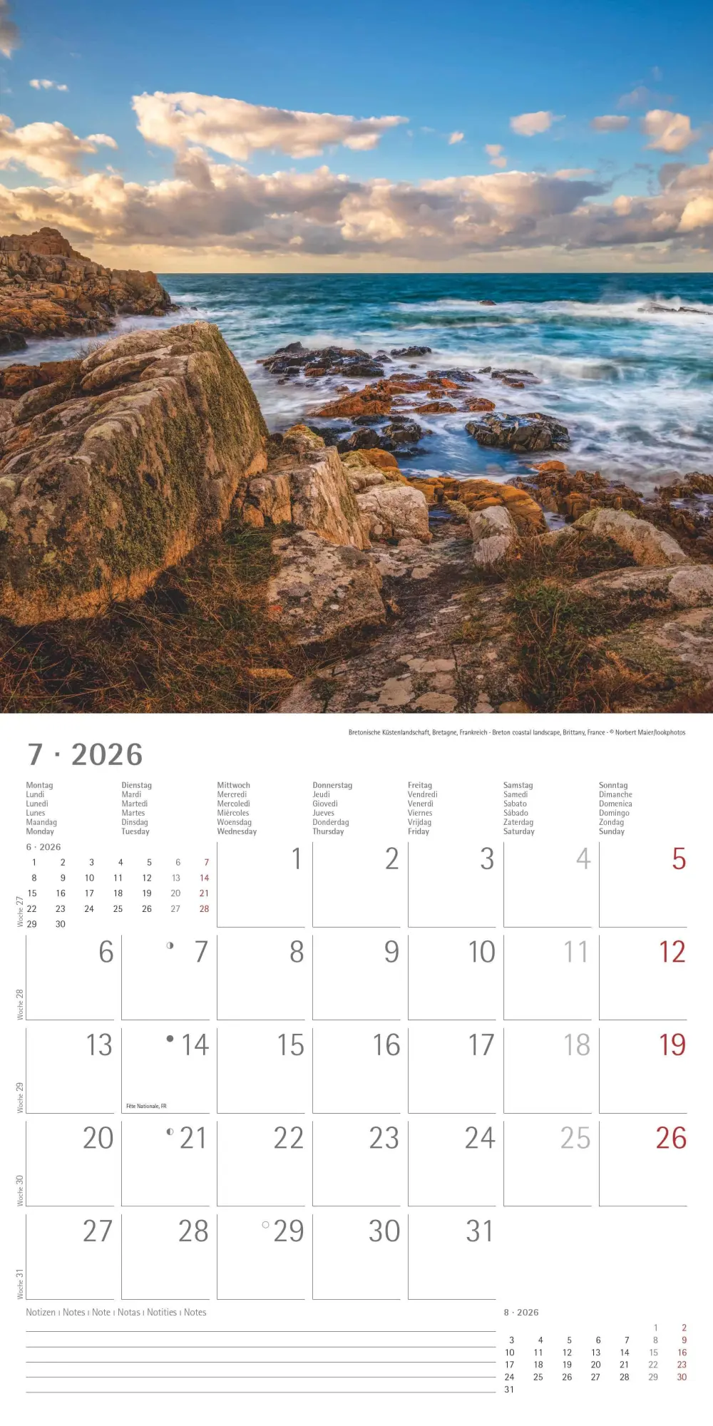 Bild: 4069095002951 | Alpha Edition - Am Meer 2026 Broschürenkalender, 30x30cm,...
