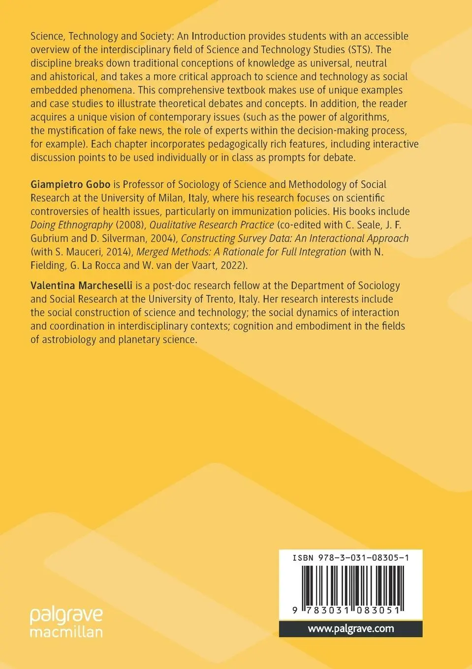 Rückseite: 9783031083051 | Science, Technology and Society | An Introduction | Taschenbuch | xvii