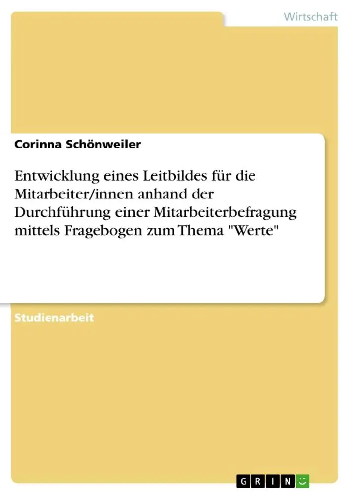 Cover: 9783346213051 | Entwicklung eines Leitbildes für die Mitarbeiter/innen anhand der...