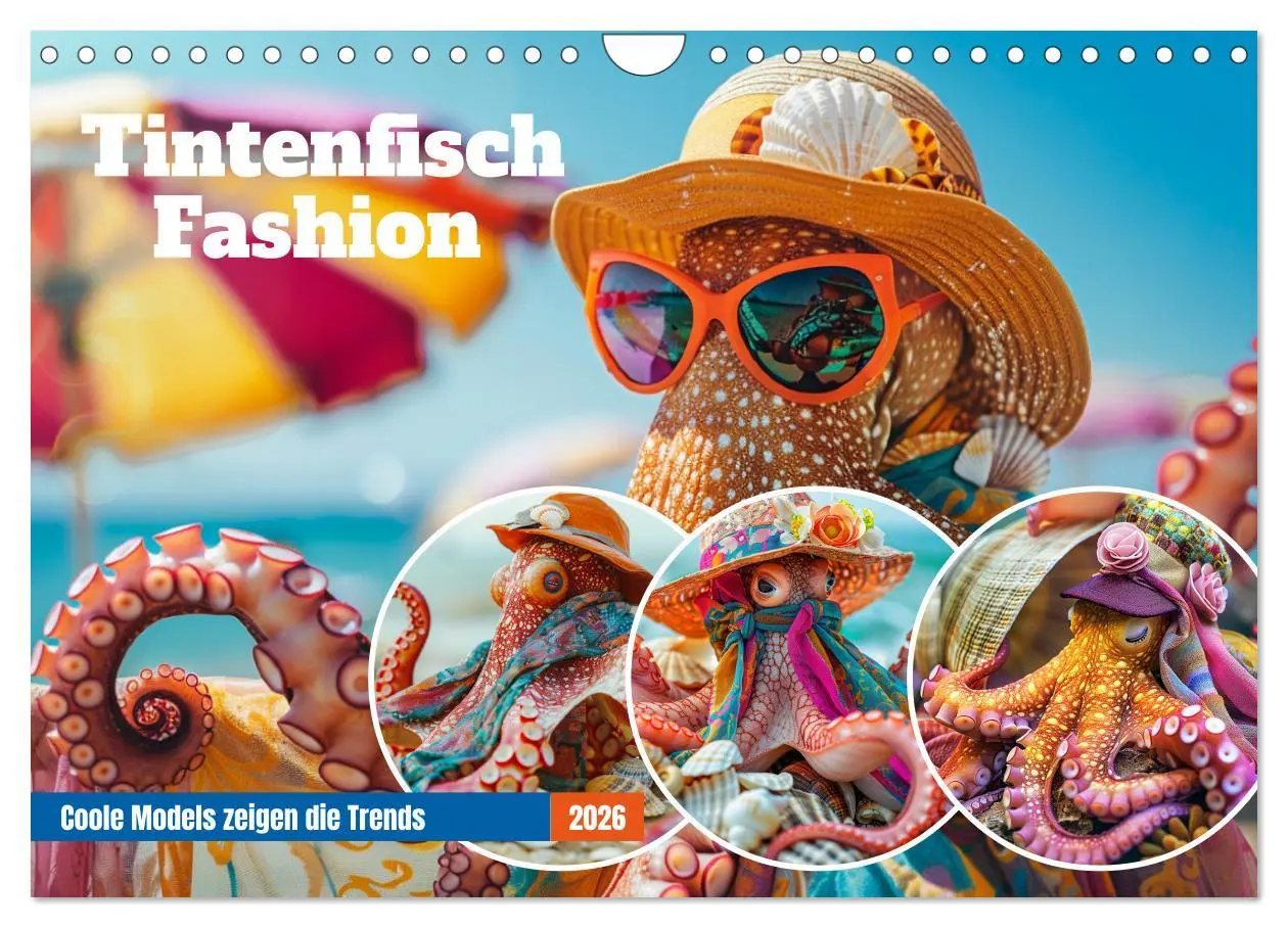 Cover: 9783457333051 | Tintenfisch Fashion. Coole Models zeigen die Trends (Wandkalender...
