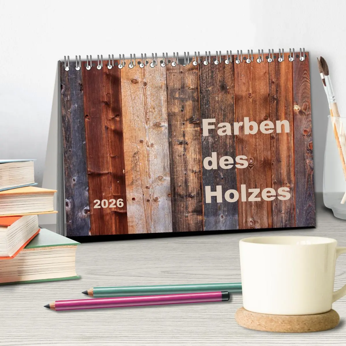 Bild: 9783457953051 | Farben des Holzes (Tischkalender 2026 DIN A5 quer), CALVENDO...