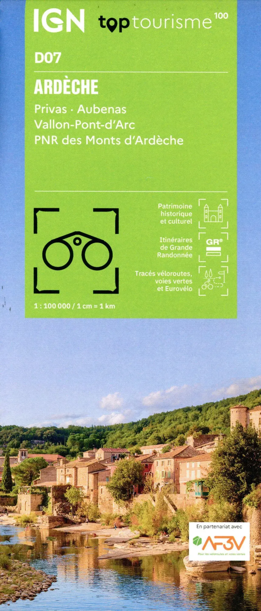 Cover: 9782758553151 | 7 Ardèche Privas | 1:100000 | (Land-)Karte | IGN Top 100 départemental