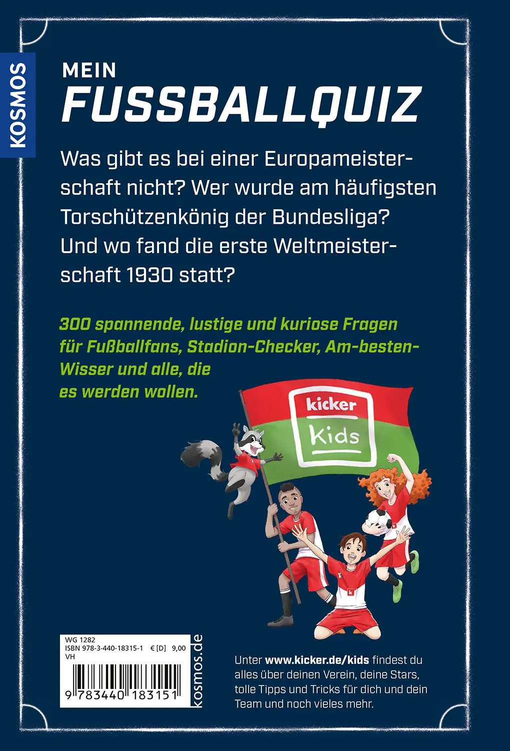 Bild: 9783440183151 | kicker Kids Fußball Quiz | 300 Fragen für echte Fußballfans | Buch