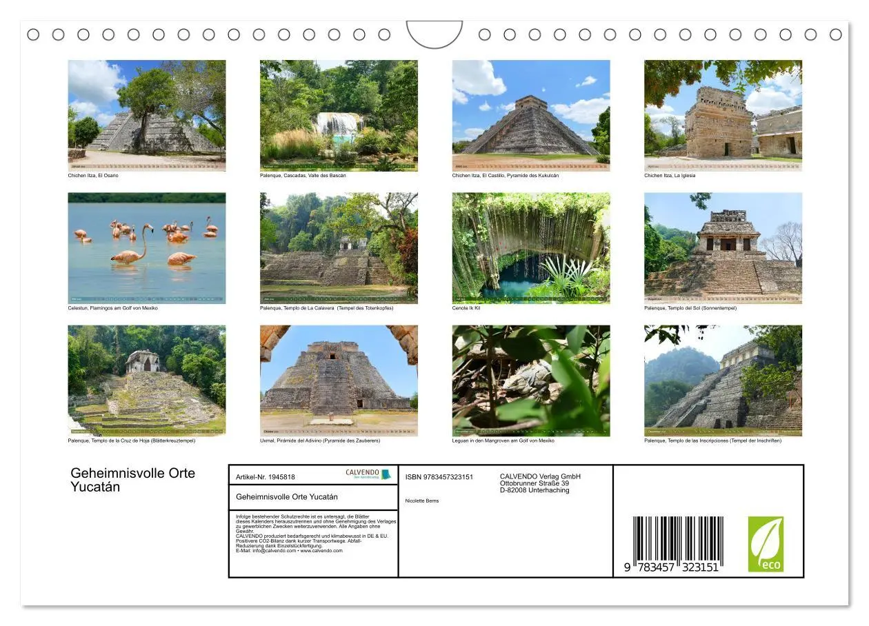 Bild: 9783457323151 | Geheimnisvolle Orte Yucatán (Wandkalender 2026 DIN A4 quer),...