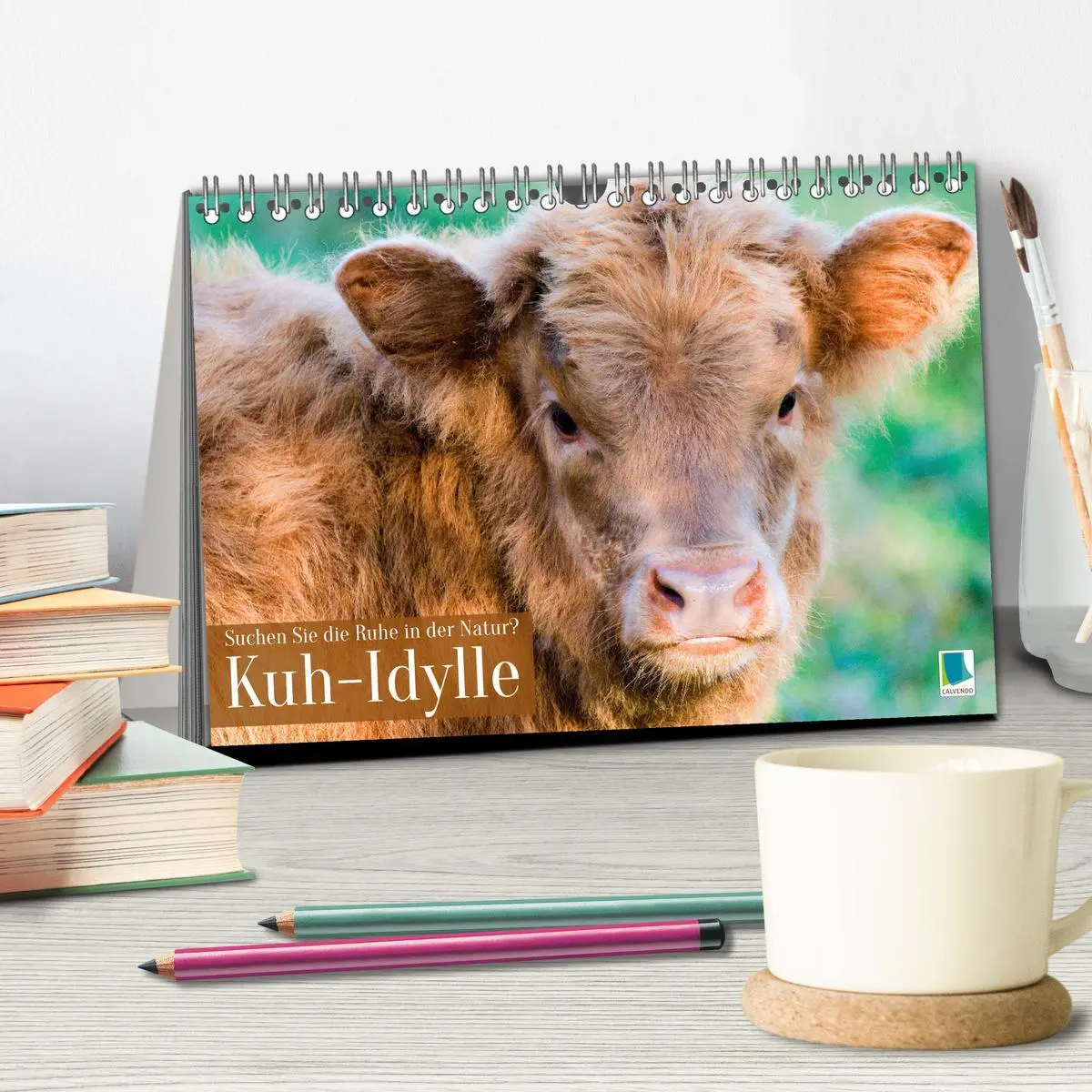 Bild: 9783457943151 | Kuh-Idylle: Suchen Sie die Ruhe in der Natur? (Tischkalender 2026...