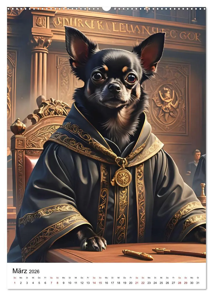 Bild: 9783516273151 | Chihuahua Karrieren (Wandkalender 2026 DIN A2 hoch), CALVENDO...