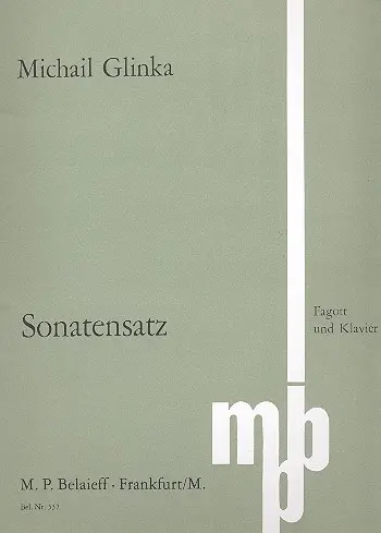 Cover: 9790203003151 | Sonatensatz g-Moll | Mikhail Glinka | Buch | M.P. Belaieff Musikverlag