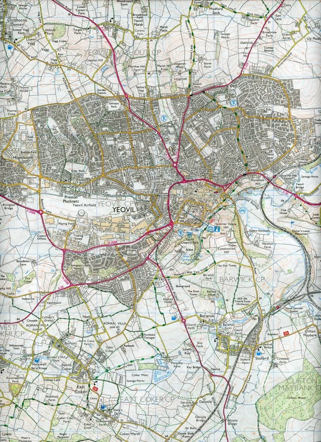 Bild: 9780319243251 | Yeovil and Sherbourne | Ordnance Survey | (Land-)Karte | Englisch