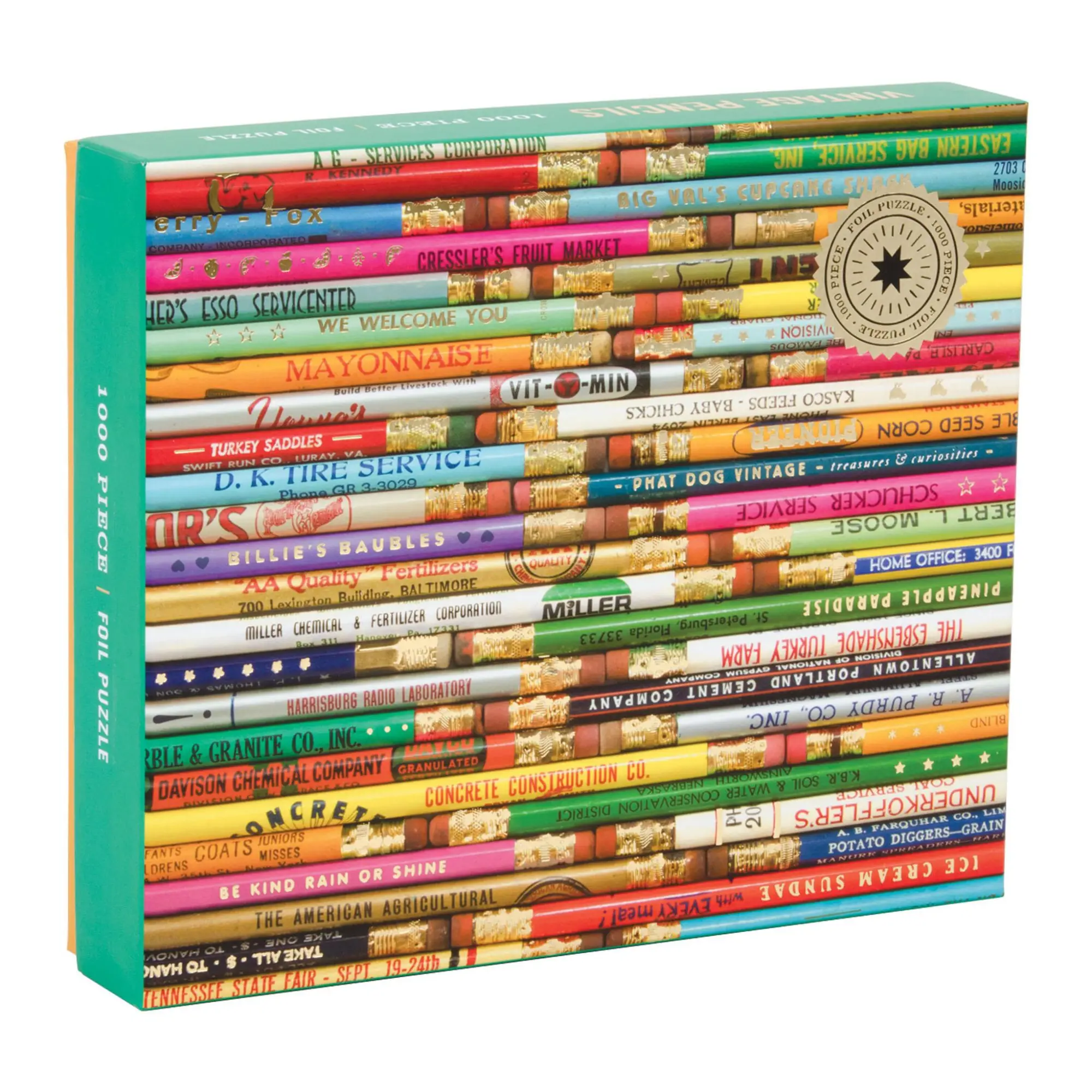 Cover: 9780735353251 | Phat Dog Vintage Pencils 1000 Piece Foil Stamped Puzzle | Spiel | 2022