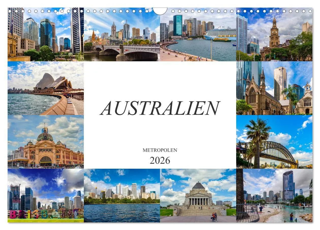 Cover: 9783457793251 | Australien Metropolen (Wandkalender 2026 DIN A3 quer), CALVENDO...