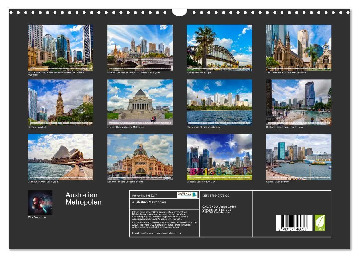 Bild: 9783457793251 | Australien Metropolen (Wandkalender 2026 DIN A3 quer), CALVENDO...
