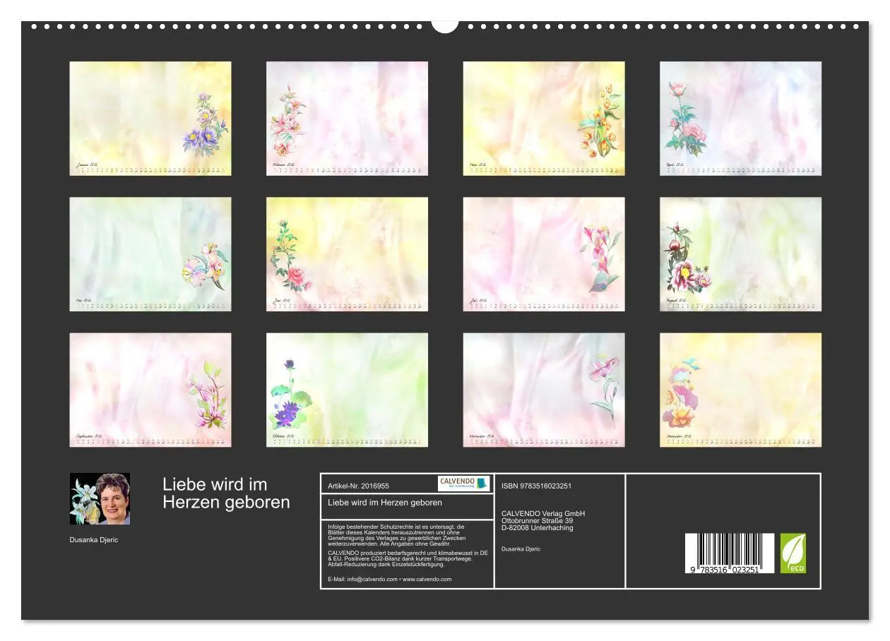 Bild: 9783516023251 | Liebe wird im Herzen geboren (hochwertiger Premium Wandkalender...